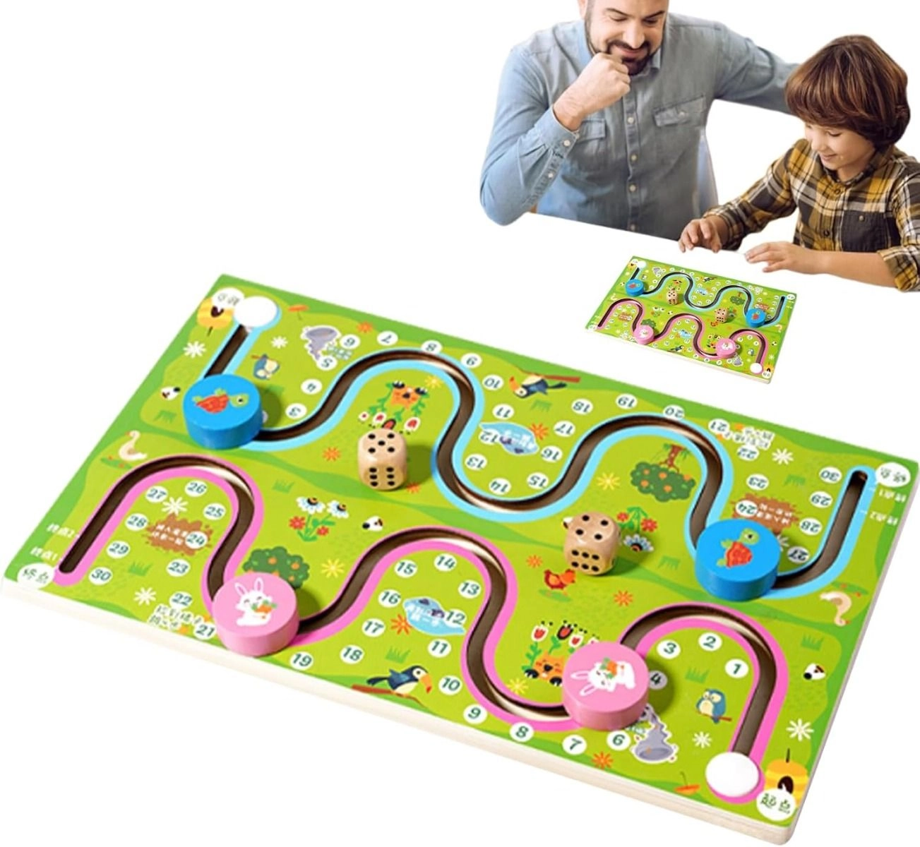 Wooden Maze Battle Game - 3 +