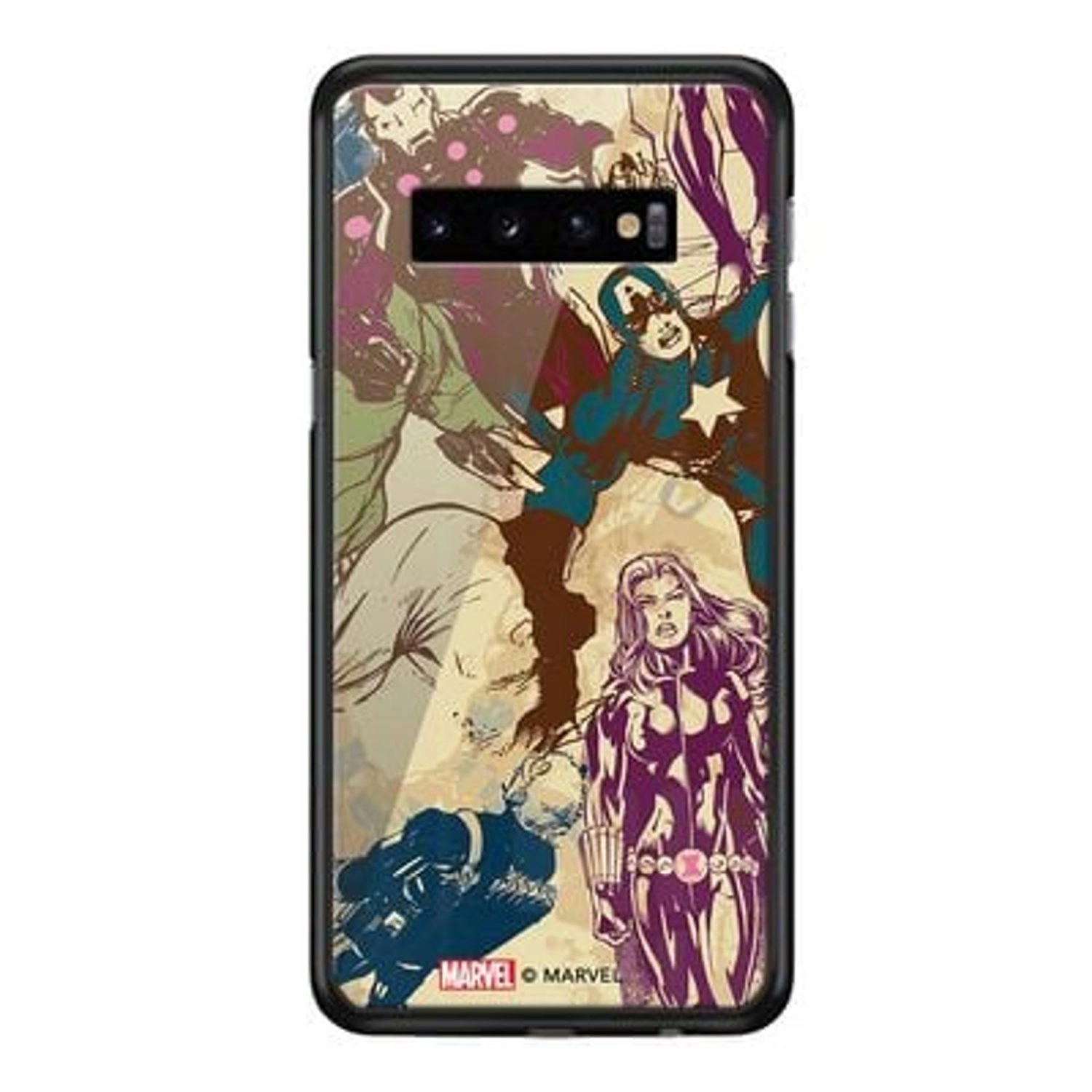 Avengers Character Logos Back Case for Galaxy S10 Plus