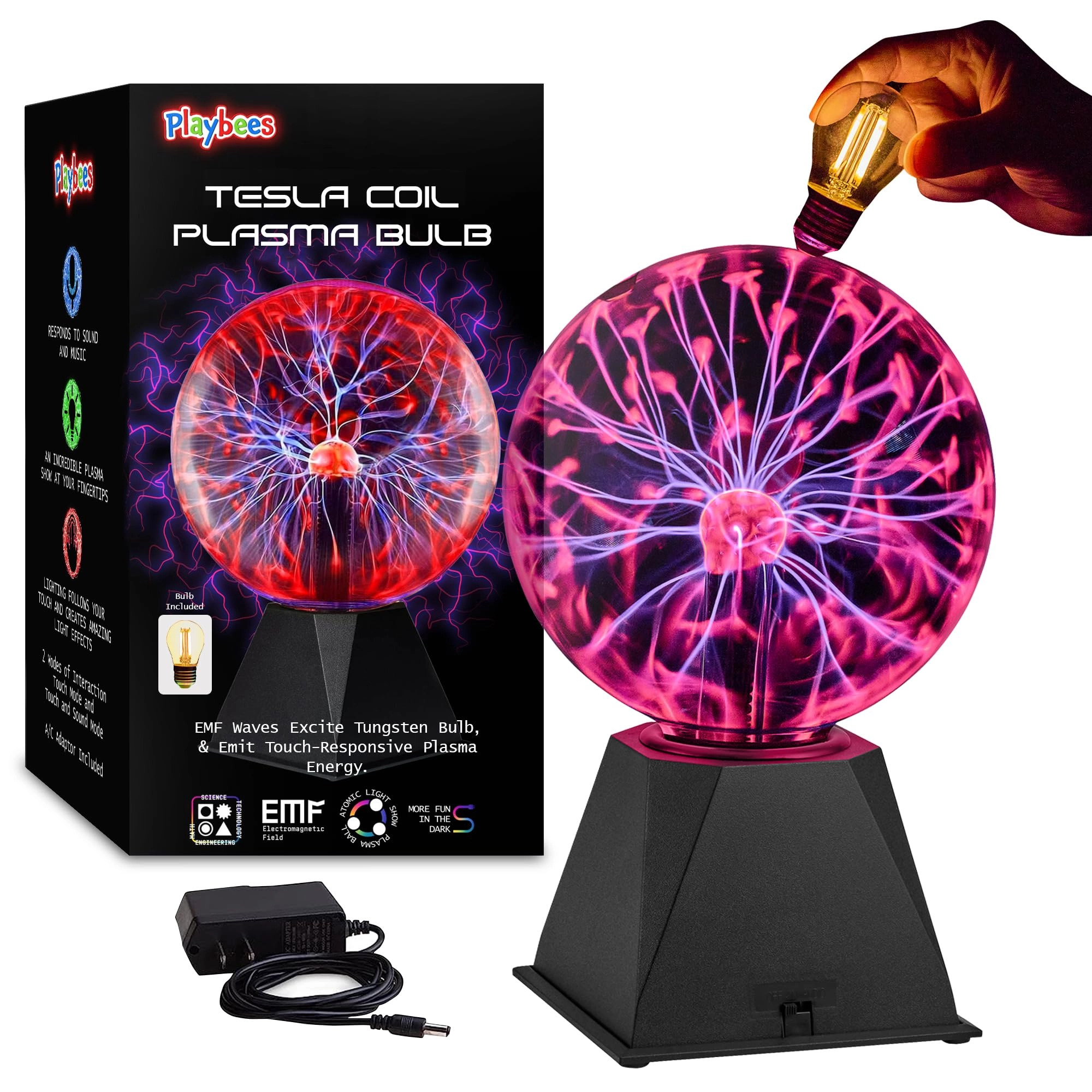 Better Basics Plasma Ball - 7 Inch Red