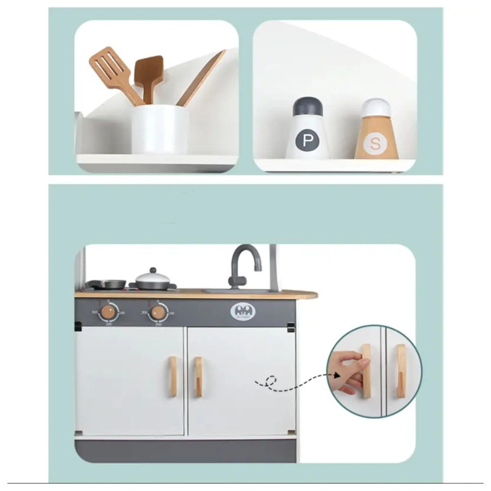 Wooden Kitchen Kids Toy Set - 60 x 70 x 26 cm (GF-MSN21008)