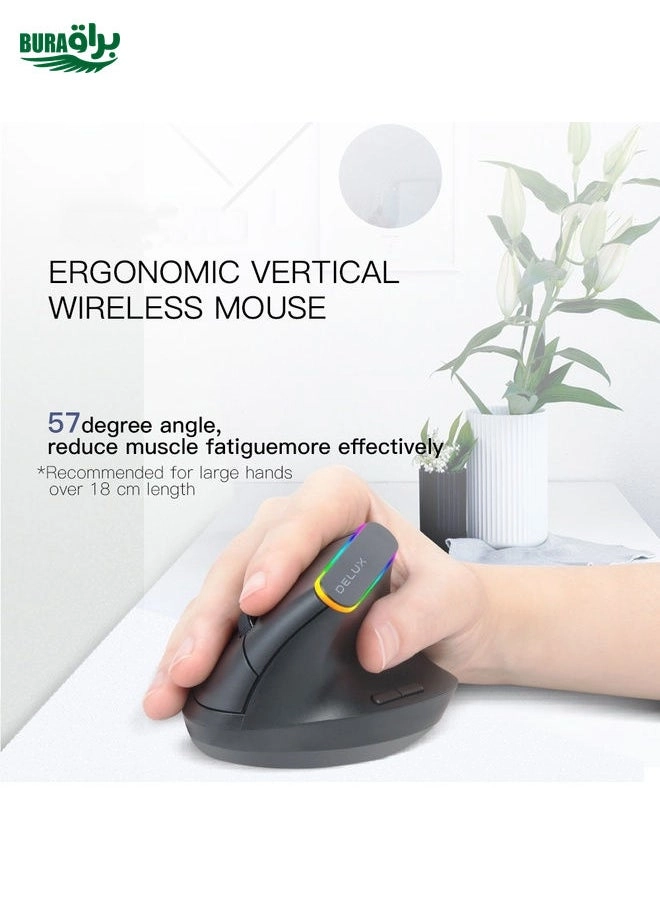 M618DB Vertical Ergonomic Mouse - Wireless