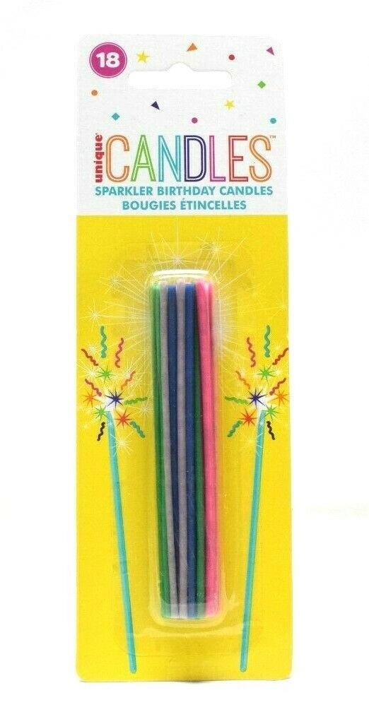Party Zone Sparkler Birthday Candles - 18 pcs