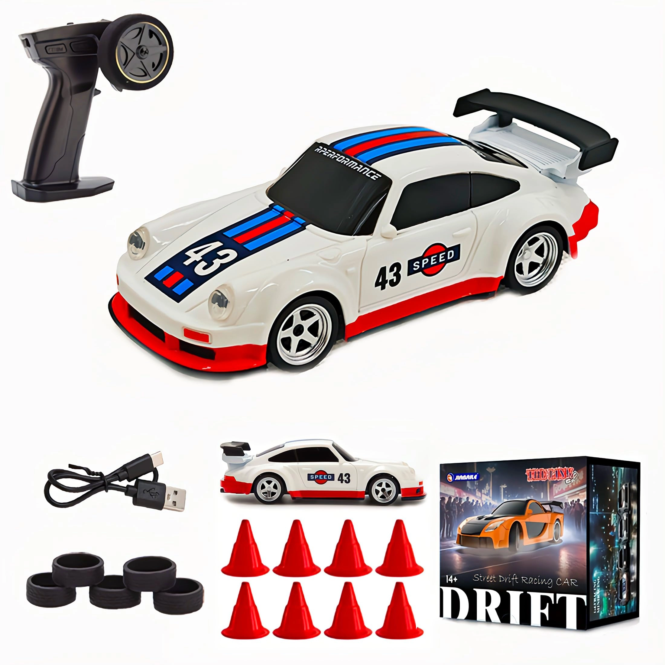 younggdiy Mini RC Drift Car - 1/43