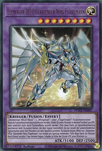Yugioh Elemental Hero Shiny Neos Wingman POTE-DE041 - German - 1st Edition Ultra Rare