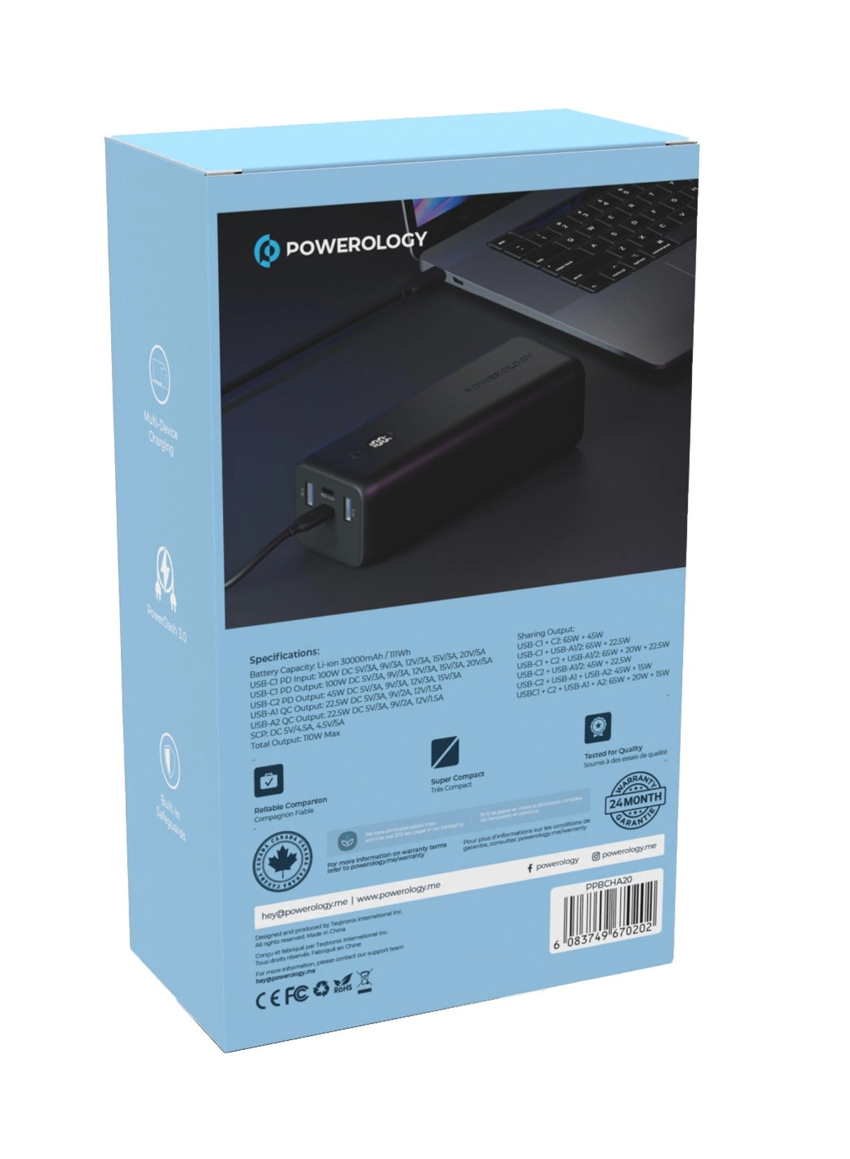 PPBCHA20 - 30000mAh 185W