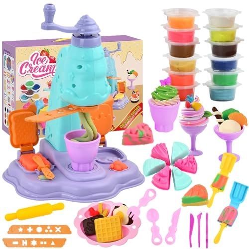 Modelling dough & tool set - 3+ years 12 colors 30 pcs