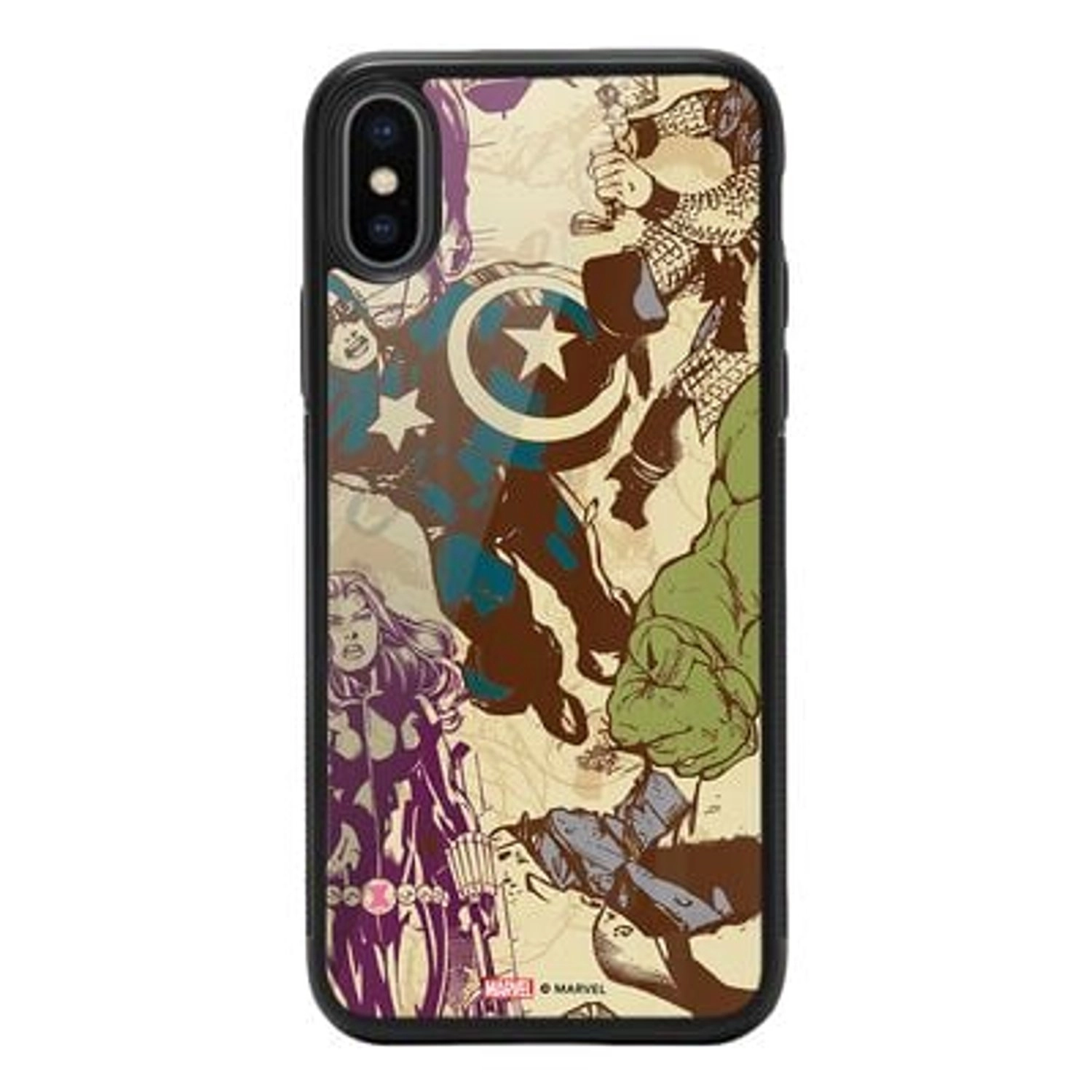 Wackylicious Earth's Mightiest Heroes Back Case for iPhone Xs