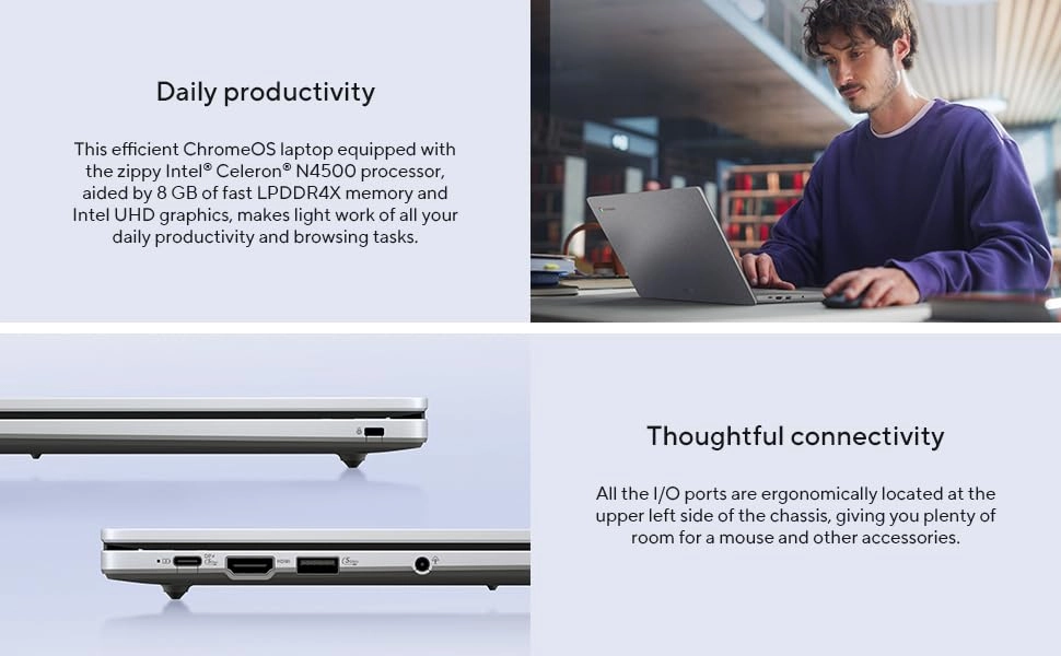 14" Touchscreen Chromebook - 14'' Celeron N4500 8GB DDR4 192GB SSD