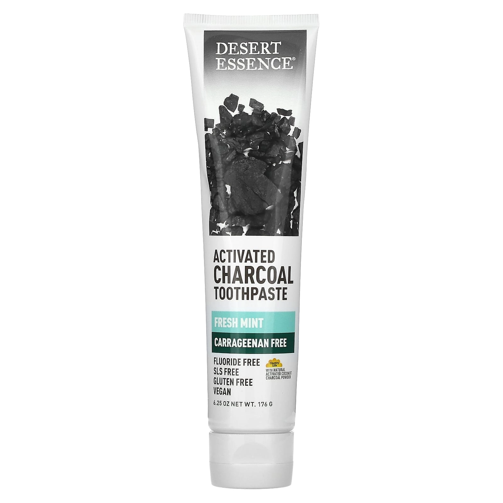Desert Essence Activated Charcoal Fresh Mint Toothpaste 176 g