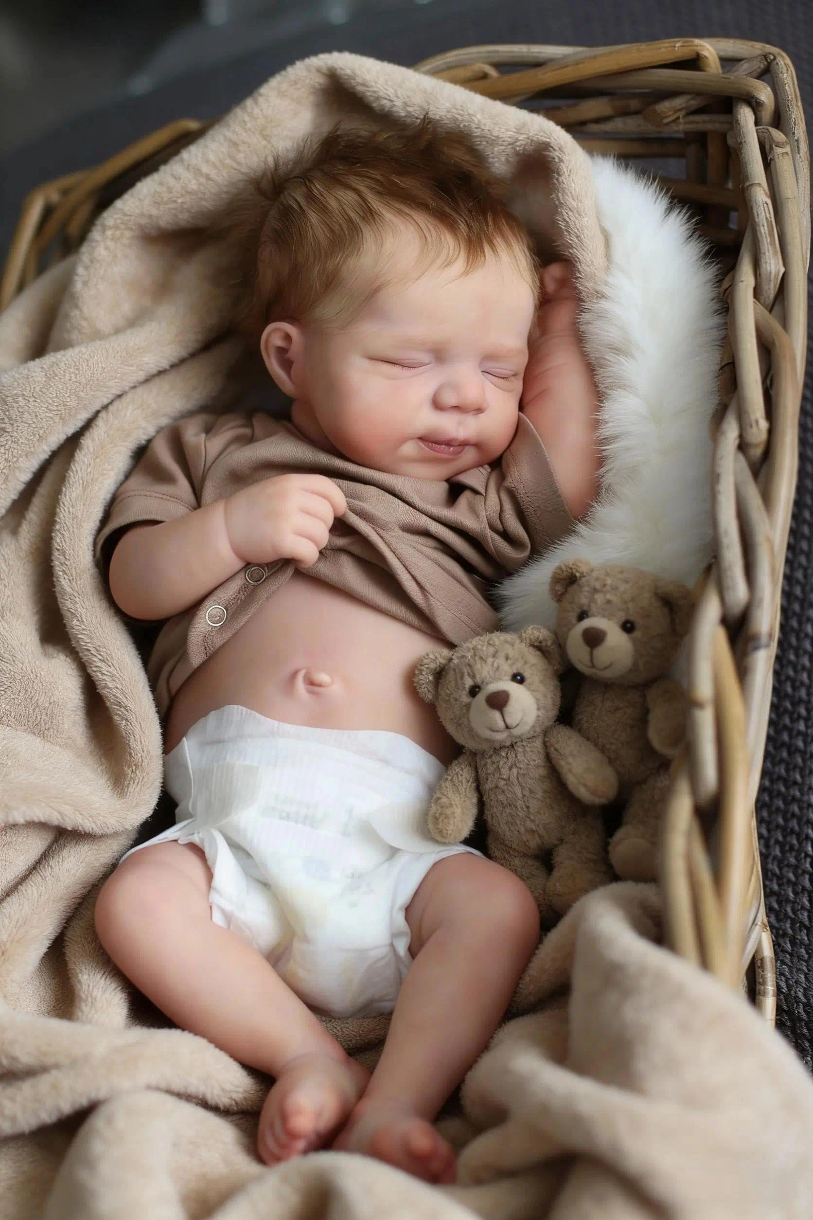 Nanjing Tianzeng Gifts Co.,Ltd Reborn Baby Doll - 45 cm Soft Vinyl Boy Ages 3+