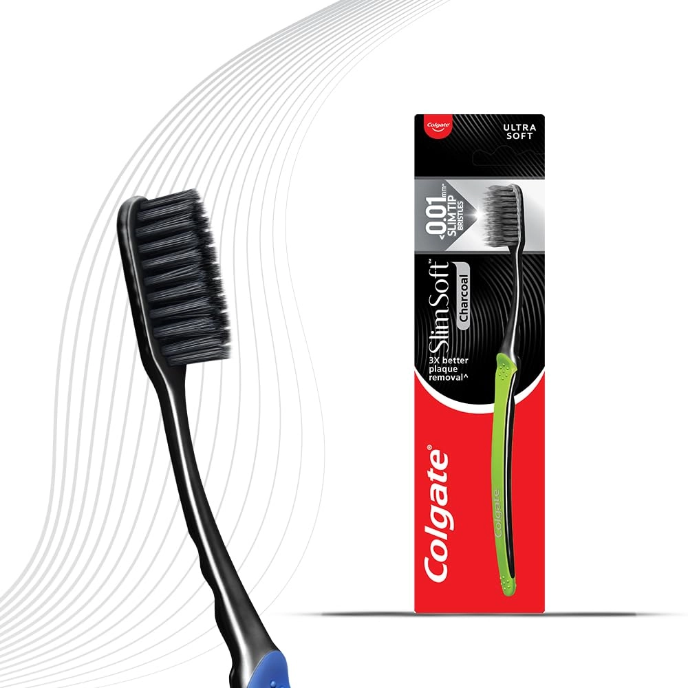 Colgate Slim Soft Charcoal Toothbrush - Soft 1-Piece Pack