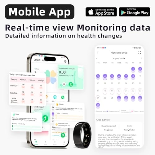 Smart Fitness Ring - Titanium 40+ Days Battery Life Rose Gold