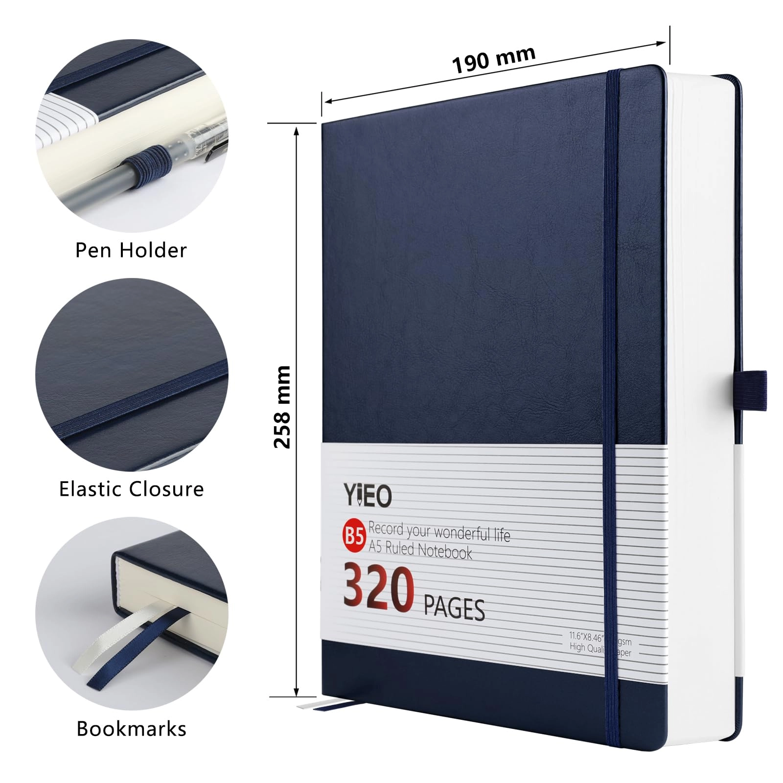 Notebook B5 Hardcover - Lined 320 Pages