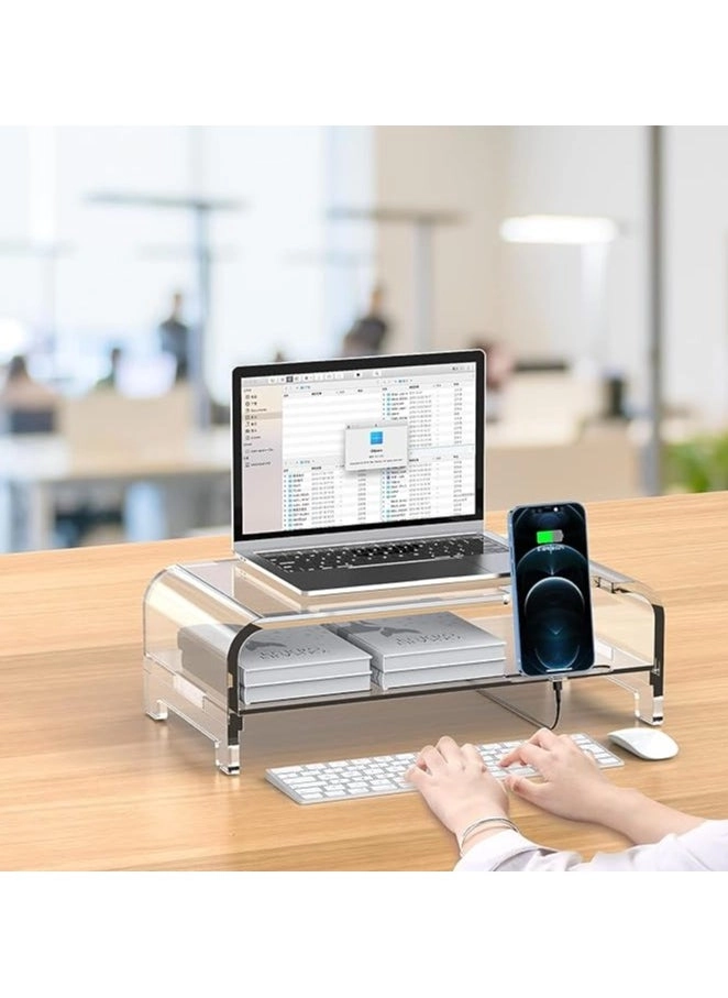 Monitor Stand Riser - Class-A acrylic Two Layer 18 kilogram