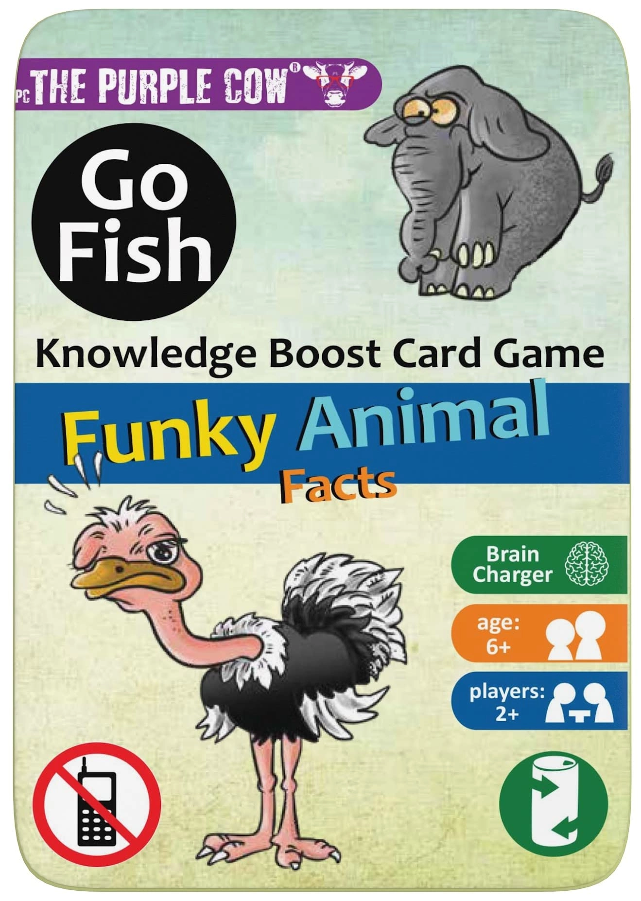 The Purple Cow Go Fish!: Funky Animals Facts - Card Game