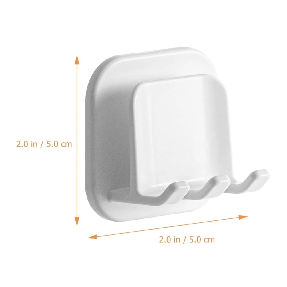Toothbrush Holders - Wall Mounted White Plastic