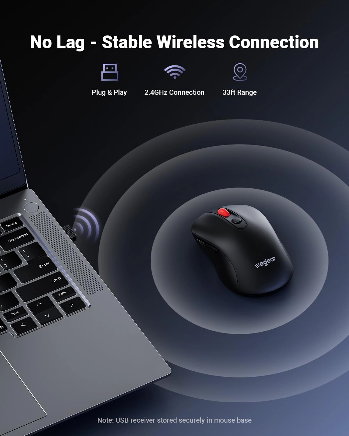 MW17 Slim Mini Cordless Mouse - USB