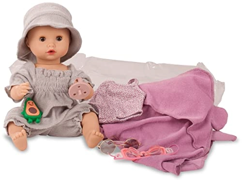 Sleepy Aquini Bath Doll - 33 cm Sleeping Eyes Avocado
