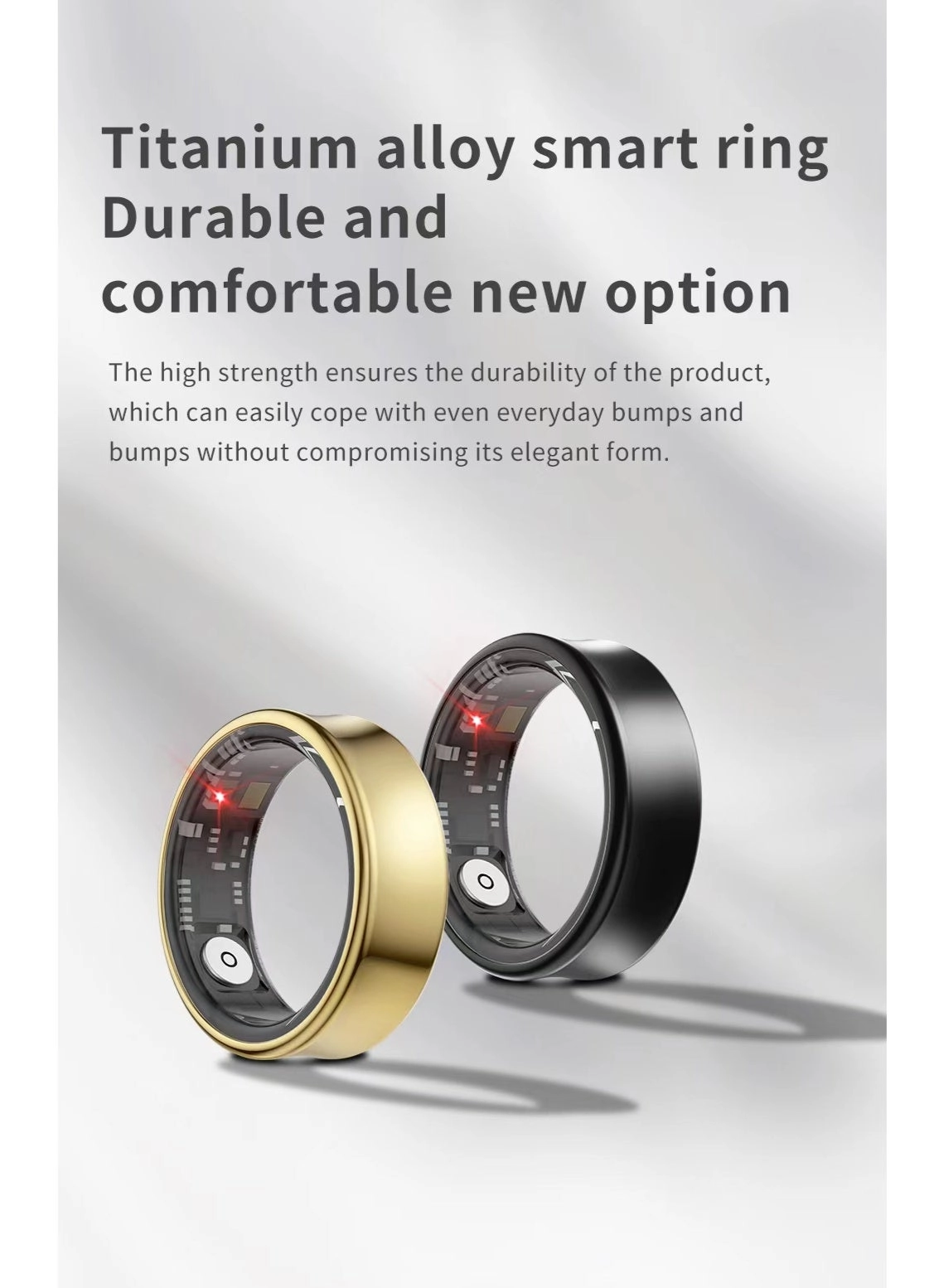 Smart Health Ring - Gold 24-hour Health Monitoring