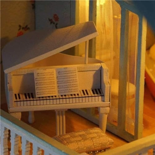 DIY Miniature Dollhouse - Wooden LED Lights Hand-Assembled
