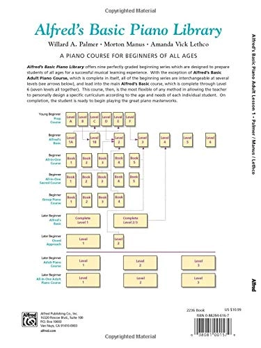 Alfred's Basic Adult Piano Course (Book 1)