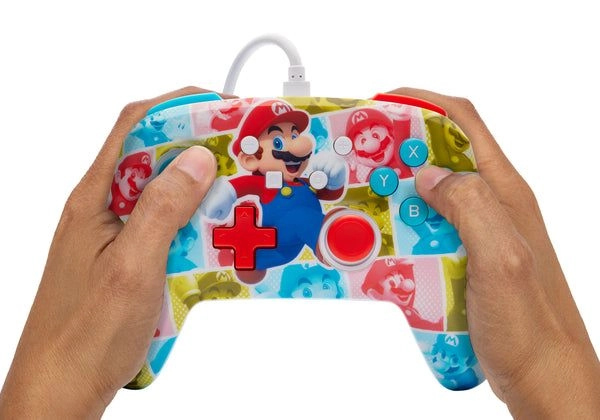 Nintendo Switch Enhanced Wired Controller Mario Hero Reel