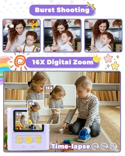 Kids Camera - Instant 32GB Pink