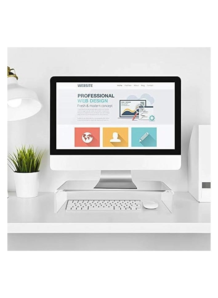 Acrylic Monitor Stand - 2 Pcs 16 x 8 x 3 Inch