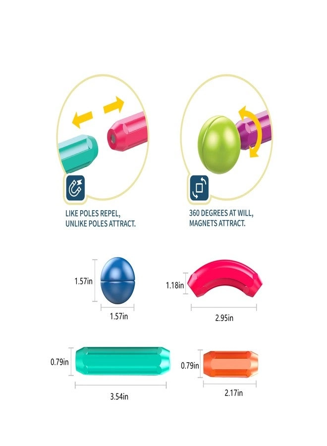 Magnetic Balls and Rods Set - 64 pieces