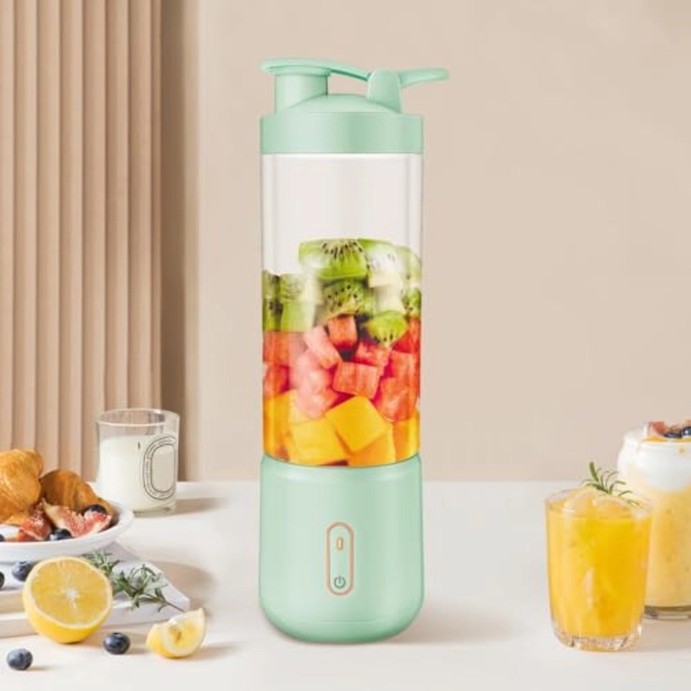 Generic Portable Blender - 12 Stainless Steel Blades Rechargeable Wide Mouth