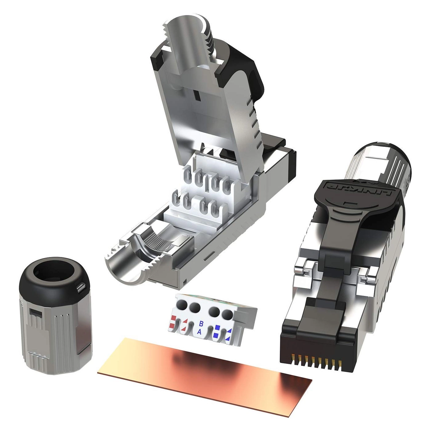 RJ45 Connectors - Cat6A 2 Pack Shielded