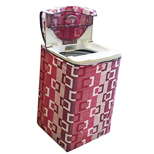 Top Load Fully Automatic Washing Machine Cover - Maroon For 6 kg, 6.5 kg, 7 kg, 7.5 kg