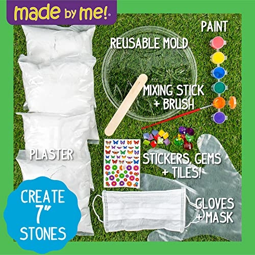 Mix & Mold Your Own & Make 4 DIY Personalized Stepping Stones - Multicolor 4