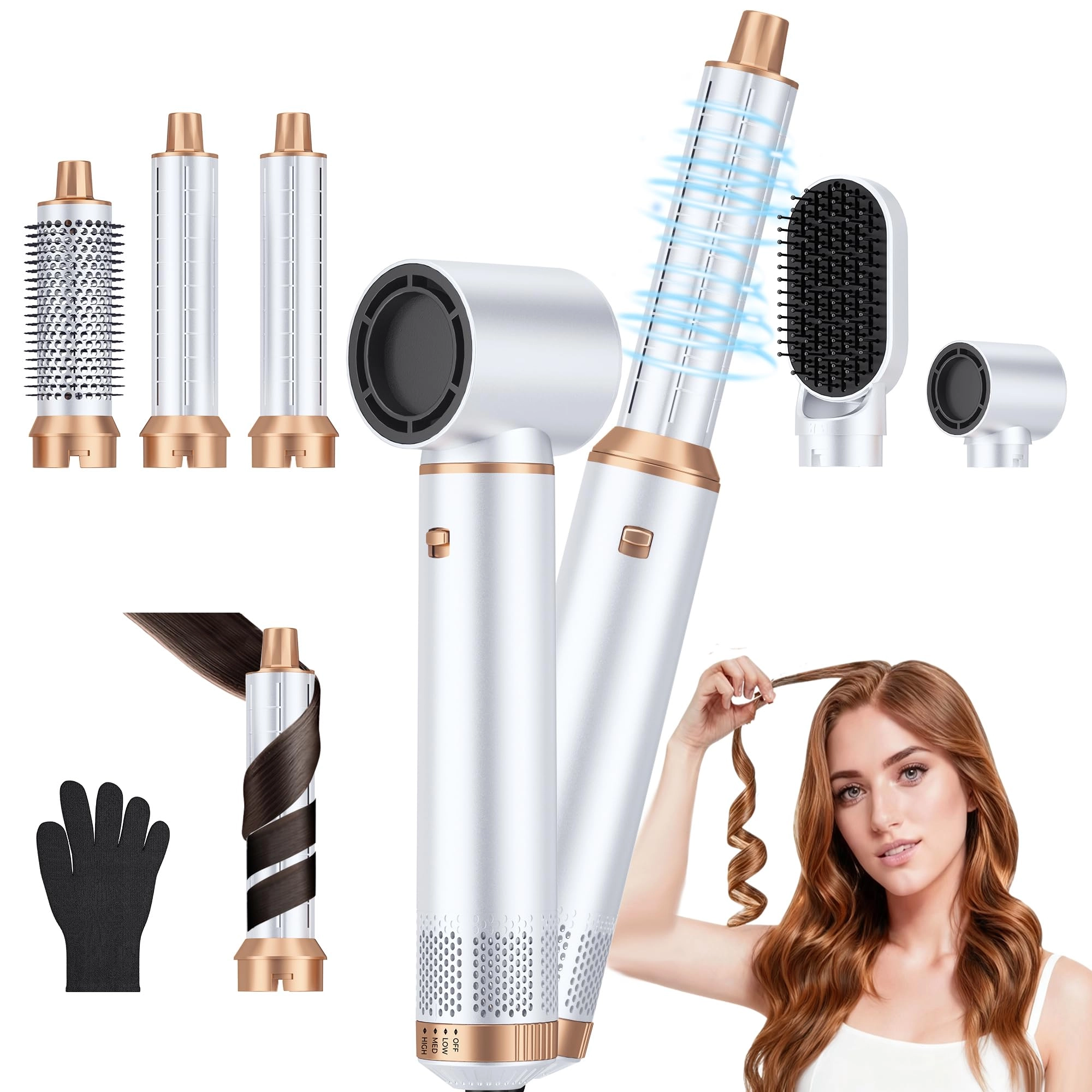 5 in 1 Blow Dryer Brush - 800 watts Royal Blue
