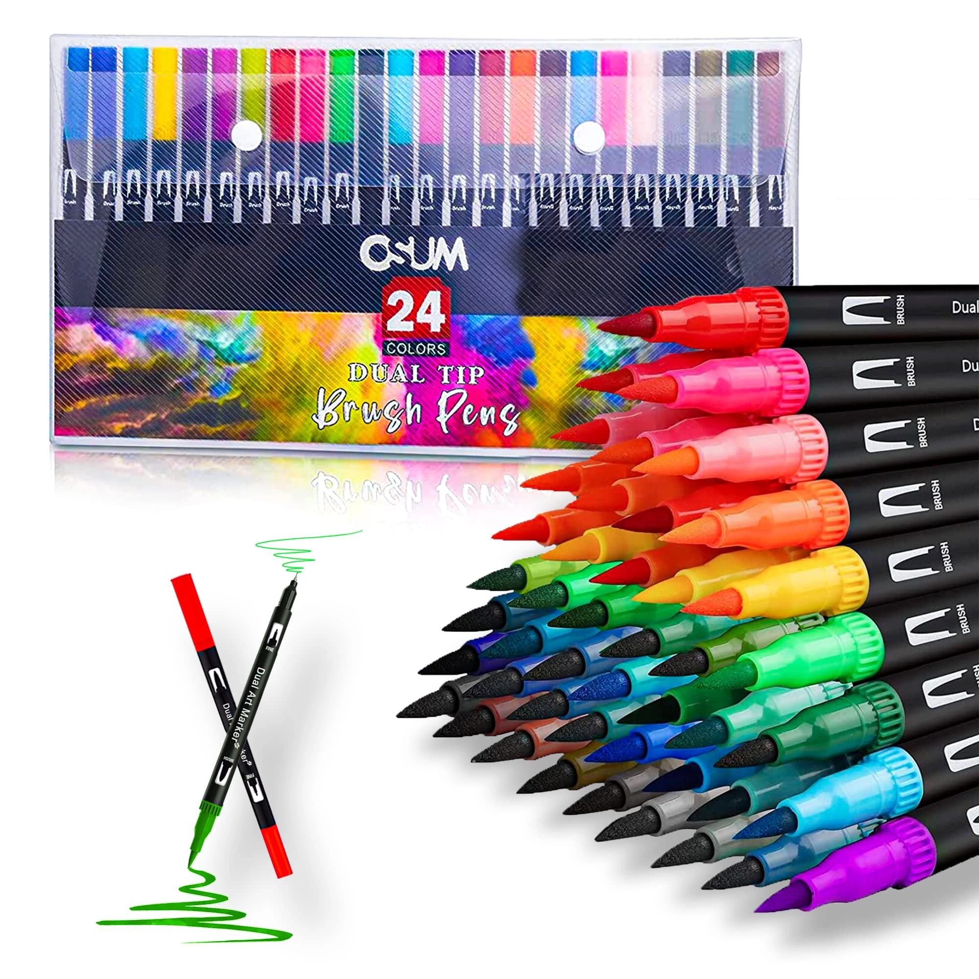 osum Colouring Pens - 24 Multicolored 0.4mm