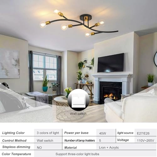 Ceiling Lamp - E27 6 Lights