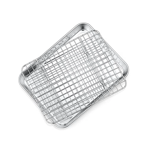 Toaster Oven Pan with Rack Set