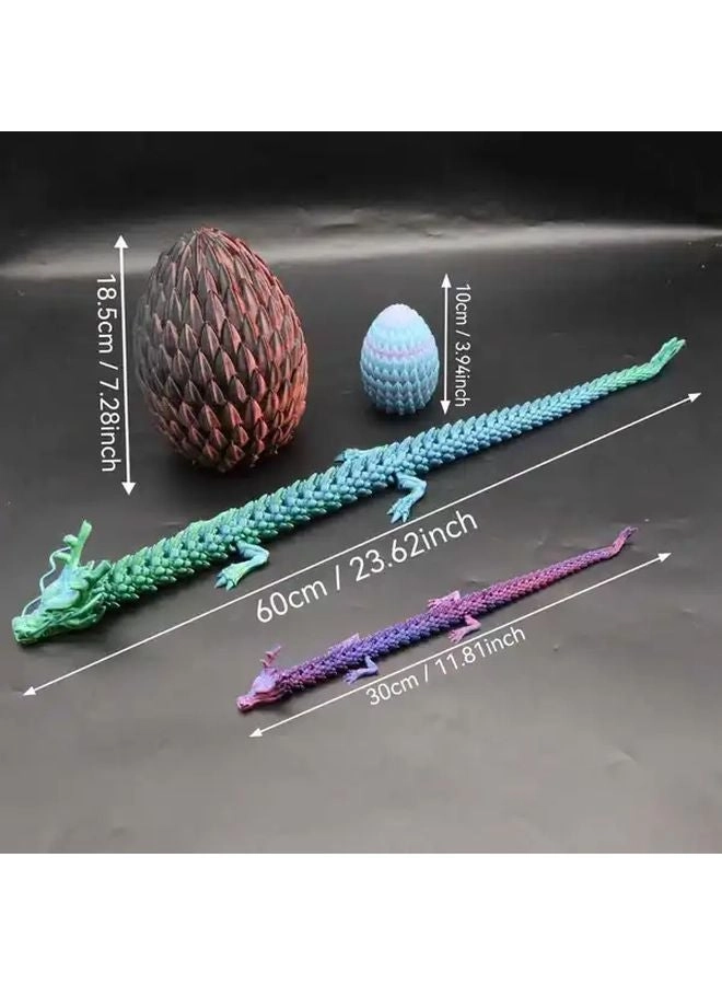 Dragon Egg - Pink Rainbow 3D Printed Movable Set