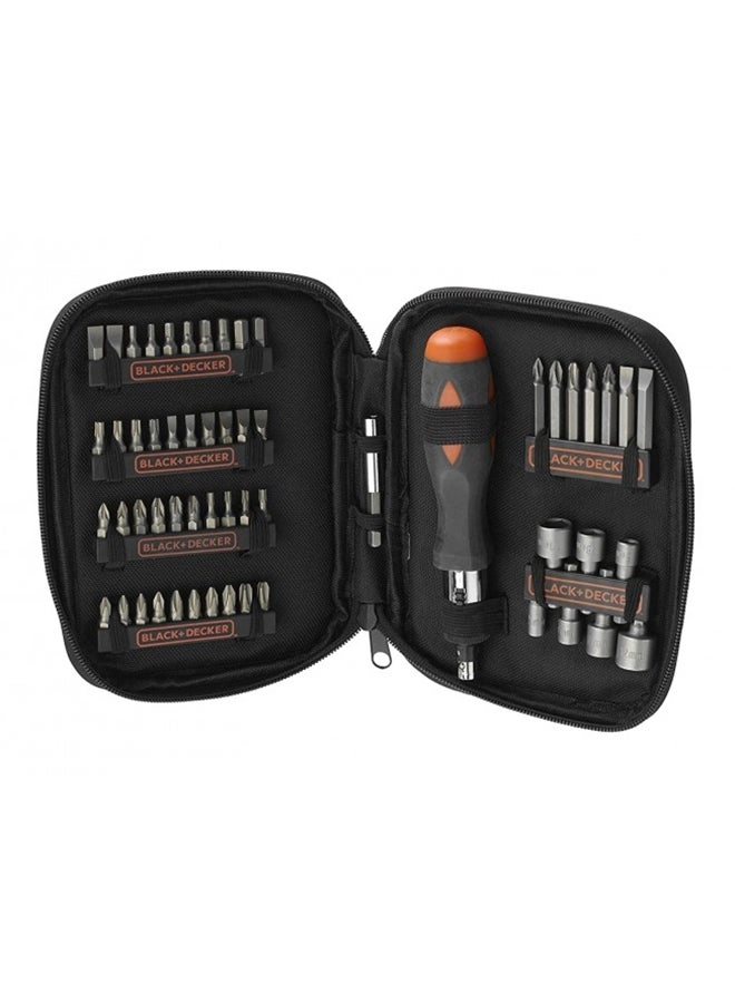 Black & Decker A7104-XJ Magnetic Screwdriver Set (56 Pcs)