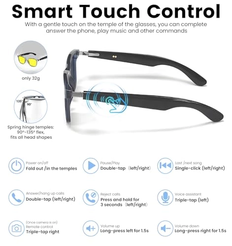 Hyper MZT AI Glasses - 100+ Languages Bluetooth 5.4 Yellow Lens