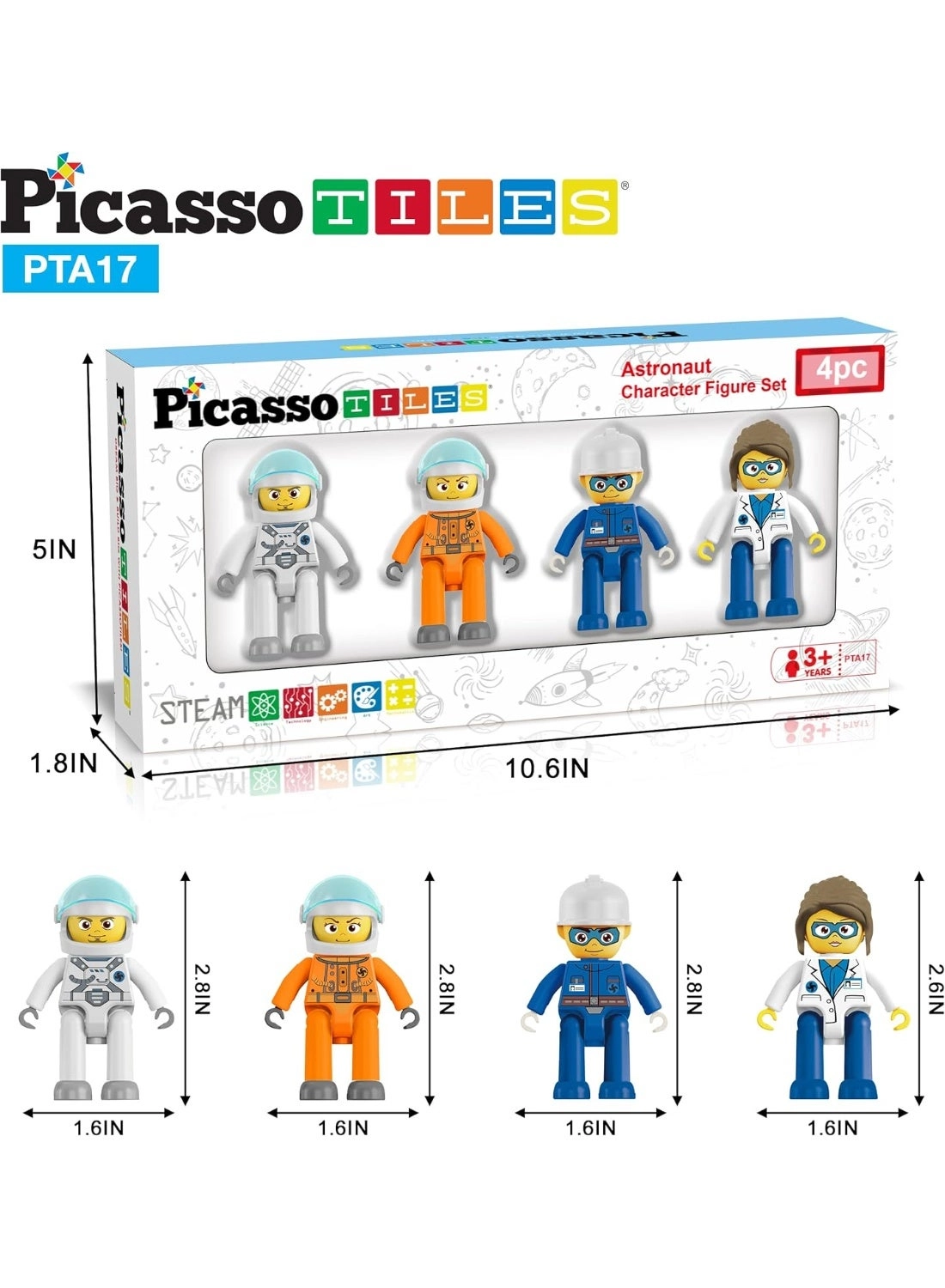 PTA17 - Astronaut 4 pcs