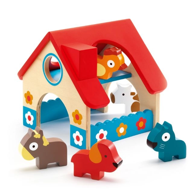 DJECO Wooden Mini Farm Toy - 5 pcs (PTC-DJ06388)