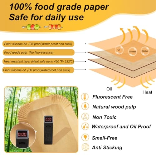 Air Fryer Liners - Paper 120pcs
