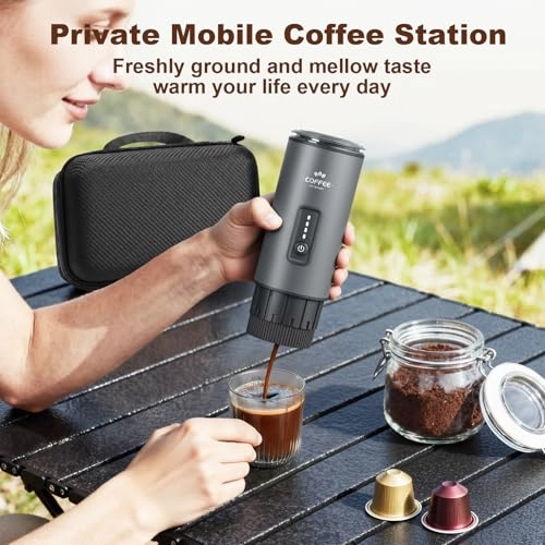 3-in-1 Portable Coffee Maker - 20BAR 7800mAh Rechargeable