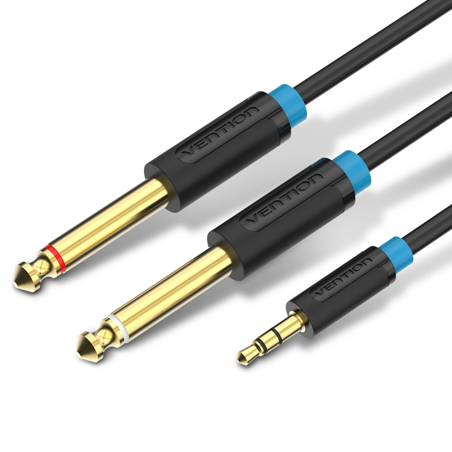 3.5mm Male to 2*6.5mm Male Audio Cable - 1 m