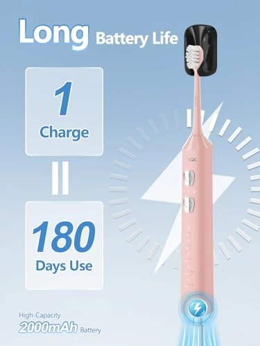 Sonic Electric Toothbrush - 3 Intensity Levels 5 Modes 40000 VPM