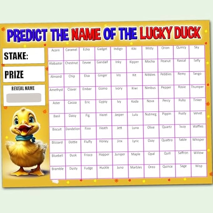 rayihni PREDICT THE NAME OF THE LUCKY DUCK - 100 10+