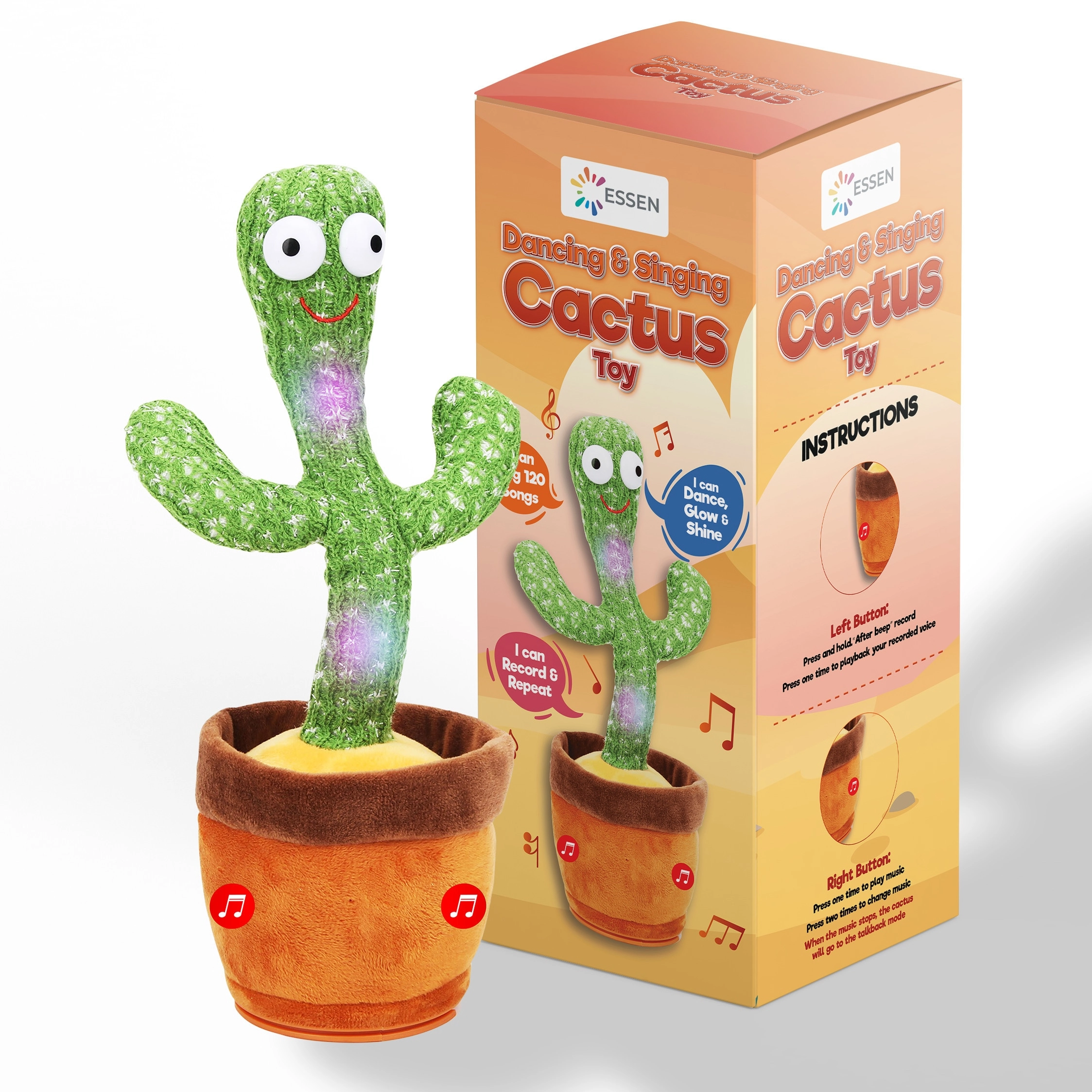 ESSEN Cactus Dancing Singing Talking 32 cm Plush
