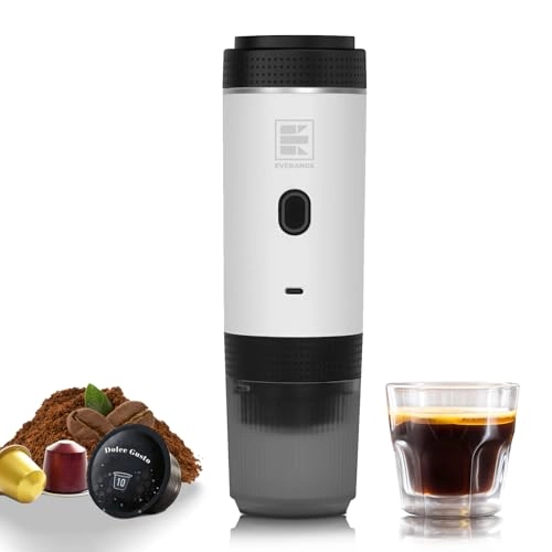 Portable Electric Espresso Machine - 60 Milliliters Ground Coffee & NS Capsules