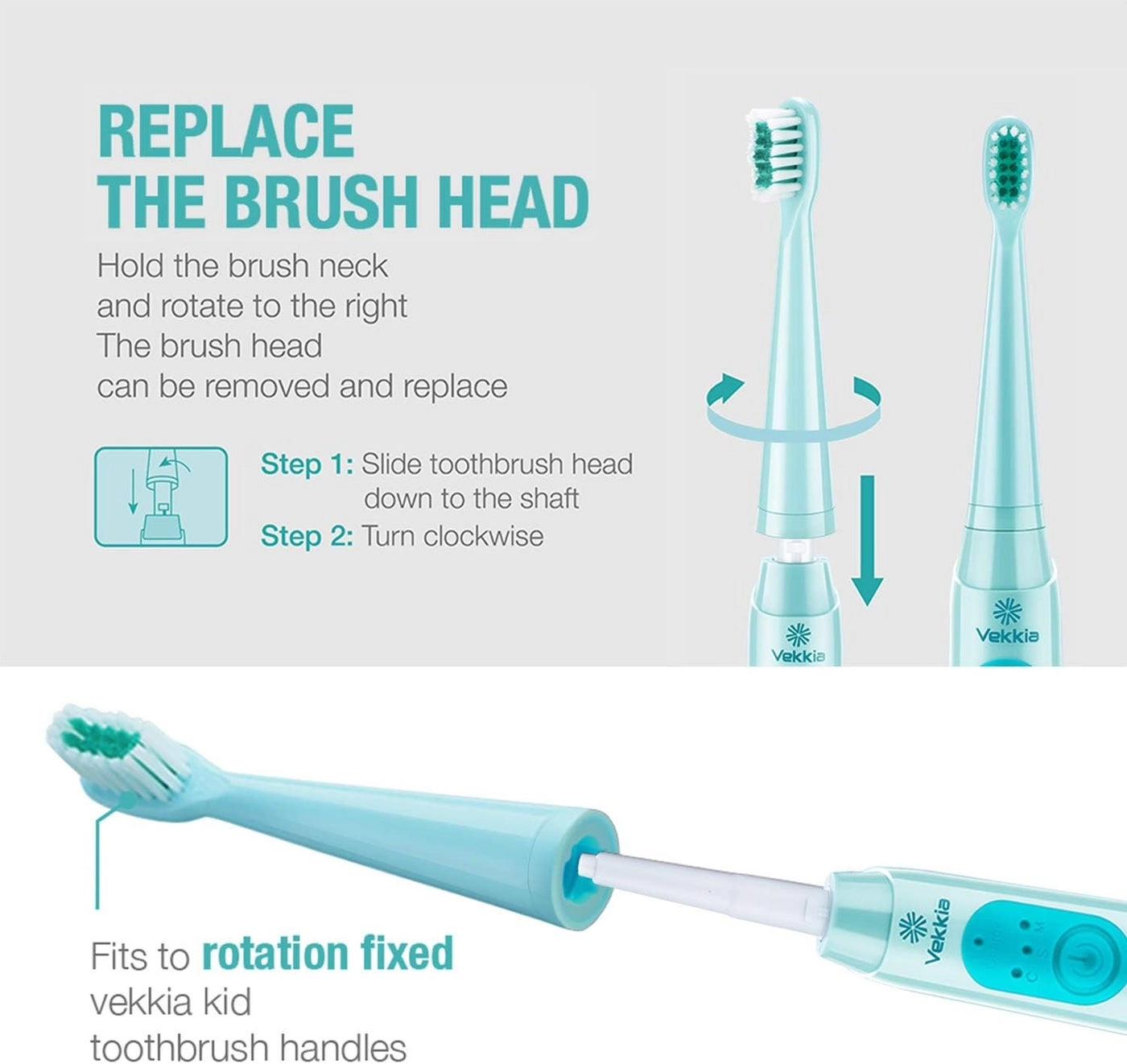 Sonic Kids Electric Toothbrush Replacement Heads - 7X More Plaque Removal Pink 4 Pack